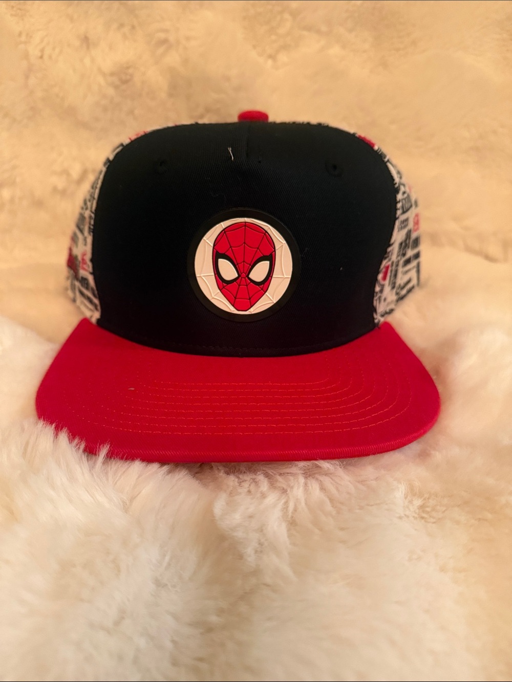 Marvel Spider-Man Red and Black Flat Bill Hat